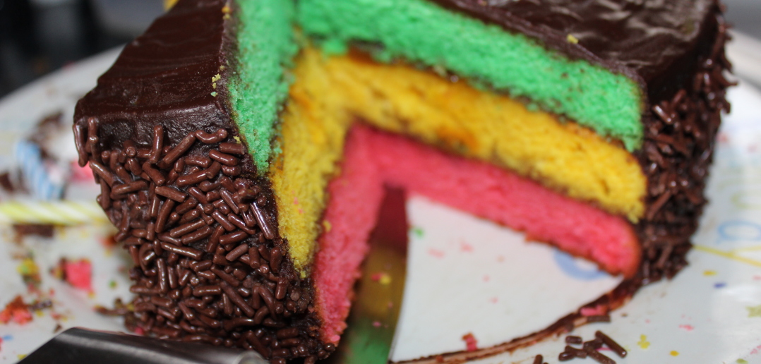 Italian Rainbow Cookie Cake